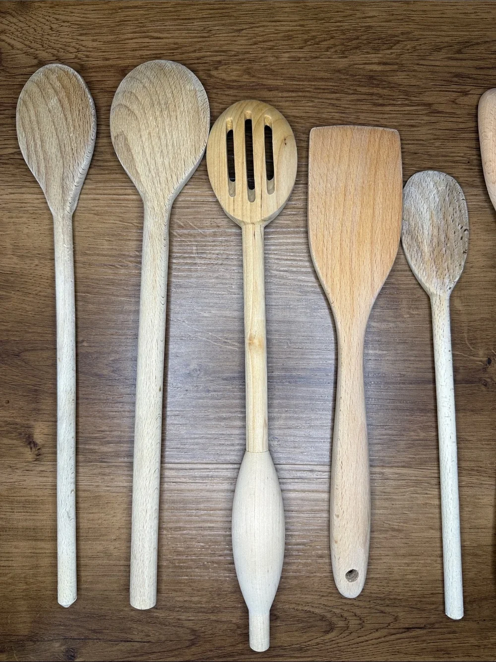 Wooden Spoons & Spatula Set Various Lengths & Sizes Farmhouse Country Cabincore